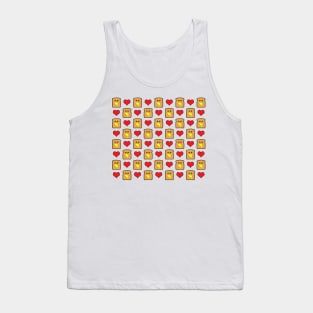 Cute Toast Pattern Tank Top